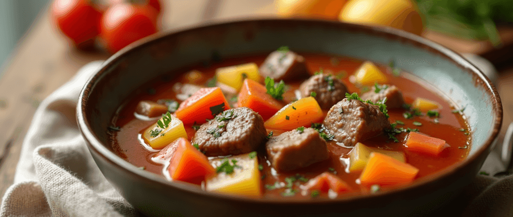 Classic Old Fashioned Vegetable Beef Soup Recipe